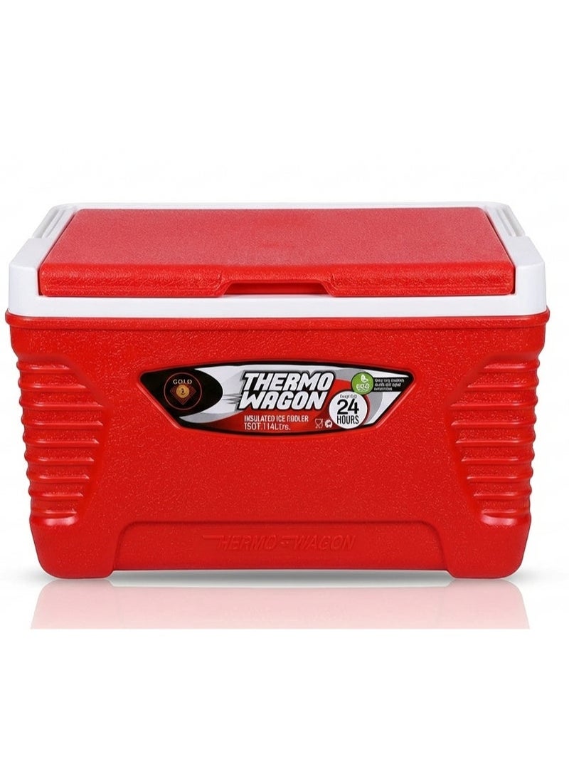 PRINCEWARE 14-Litre Ice Box Thermo insulated Picnic Cool Box-Thermo Keeper Container Expanded Cooler Fishing Ice Box-Red - Image 1